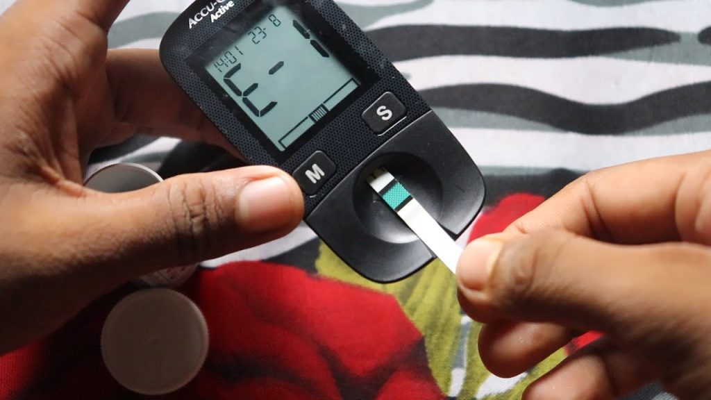 Accu Chek Active Blood Sugar test machine