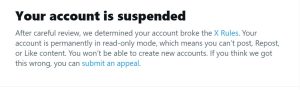 X Suspended Account Recover